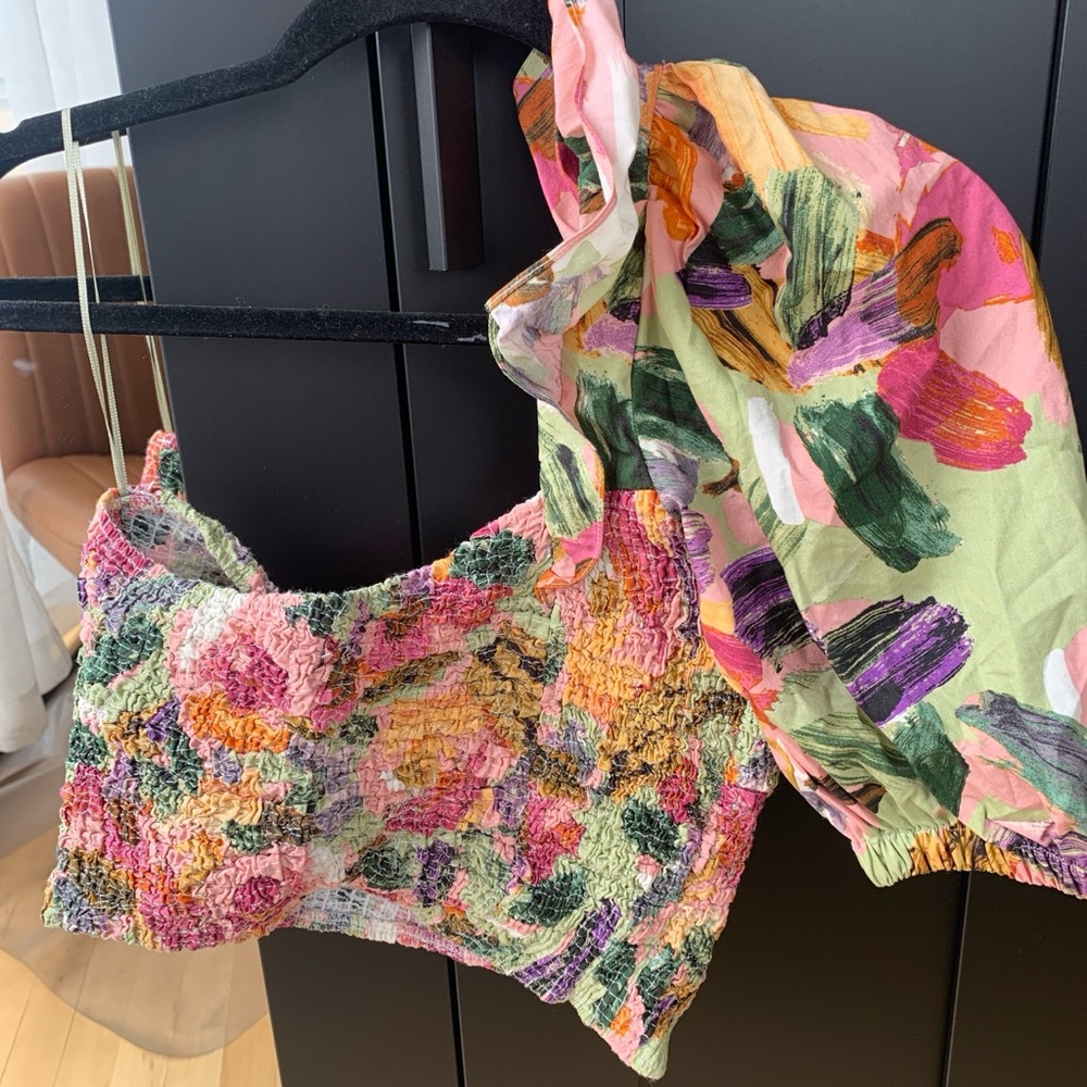 Zara Colorful One Shoulder top